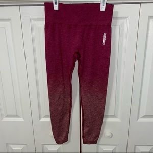 gymshark adapt ombré maroon leggings